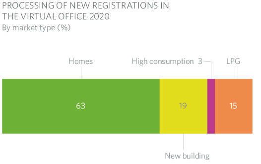 PROCESSING OF NEW REGISTRATIONS IN THE VIRTUAL OFFICE, 2020